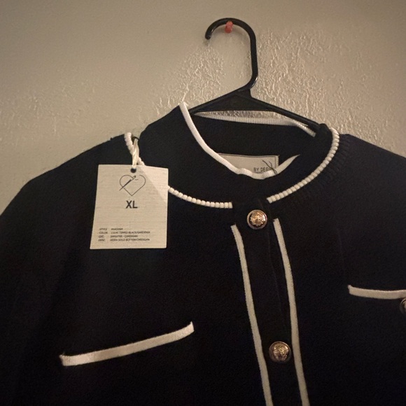 By design black cardigan and pullover sweater size xl and large - Picture 3 of 3